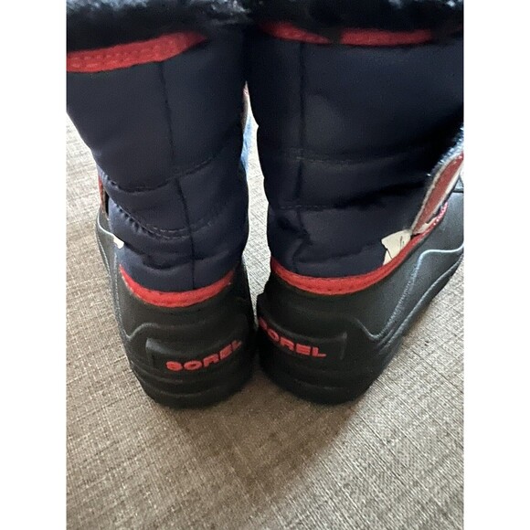 sorel boots Snow Commander Children’s 12 Red Blue Snow Waterproof - Picture 2 of 7